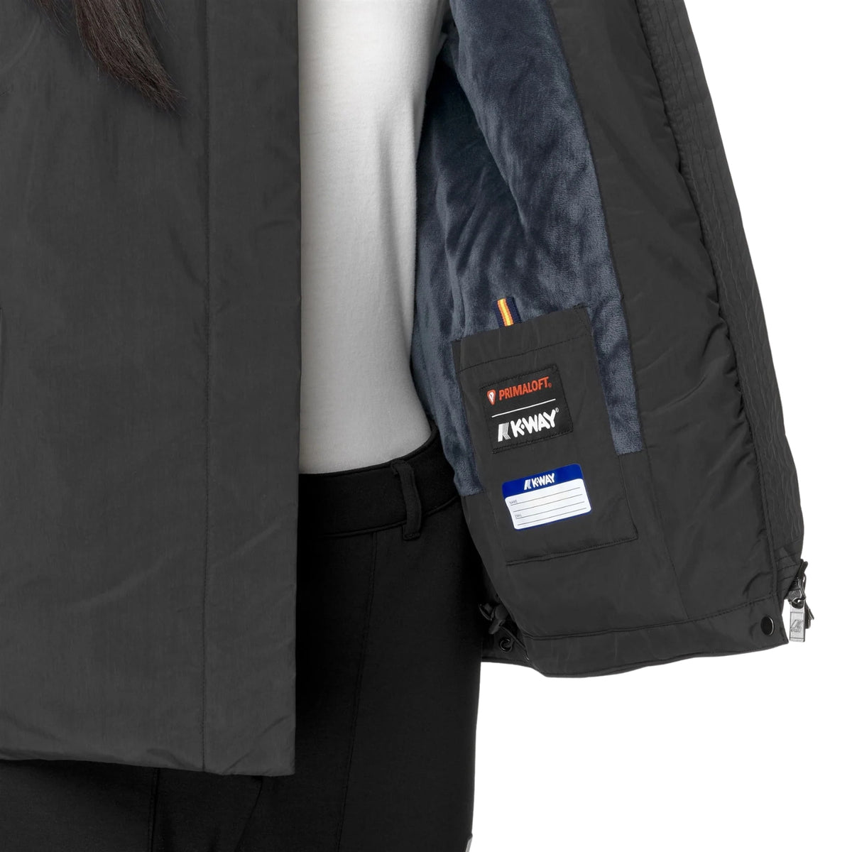 Giacca Lil corta slim in tessuto morbido - Nero