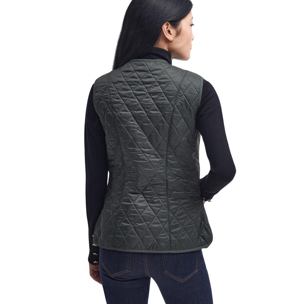 Gilet Betty Liner in pile - Oliva