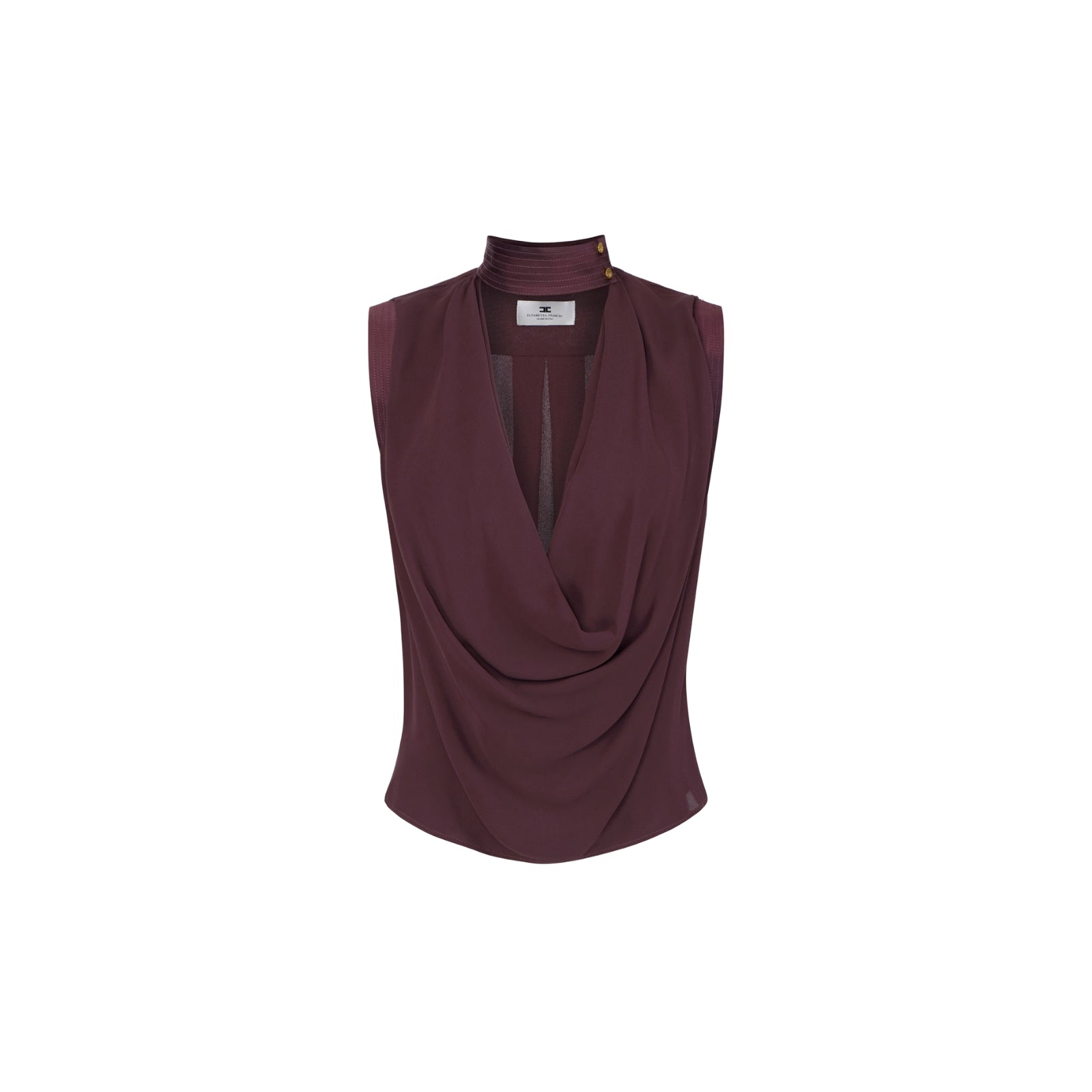 Top in georgette di viscosa