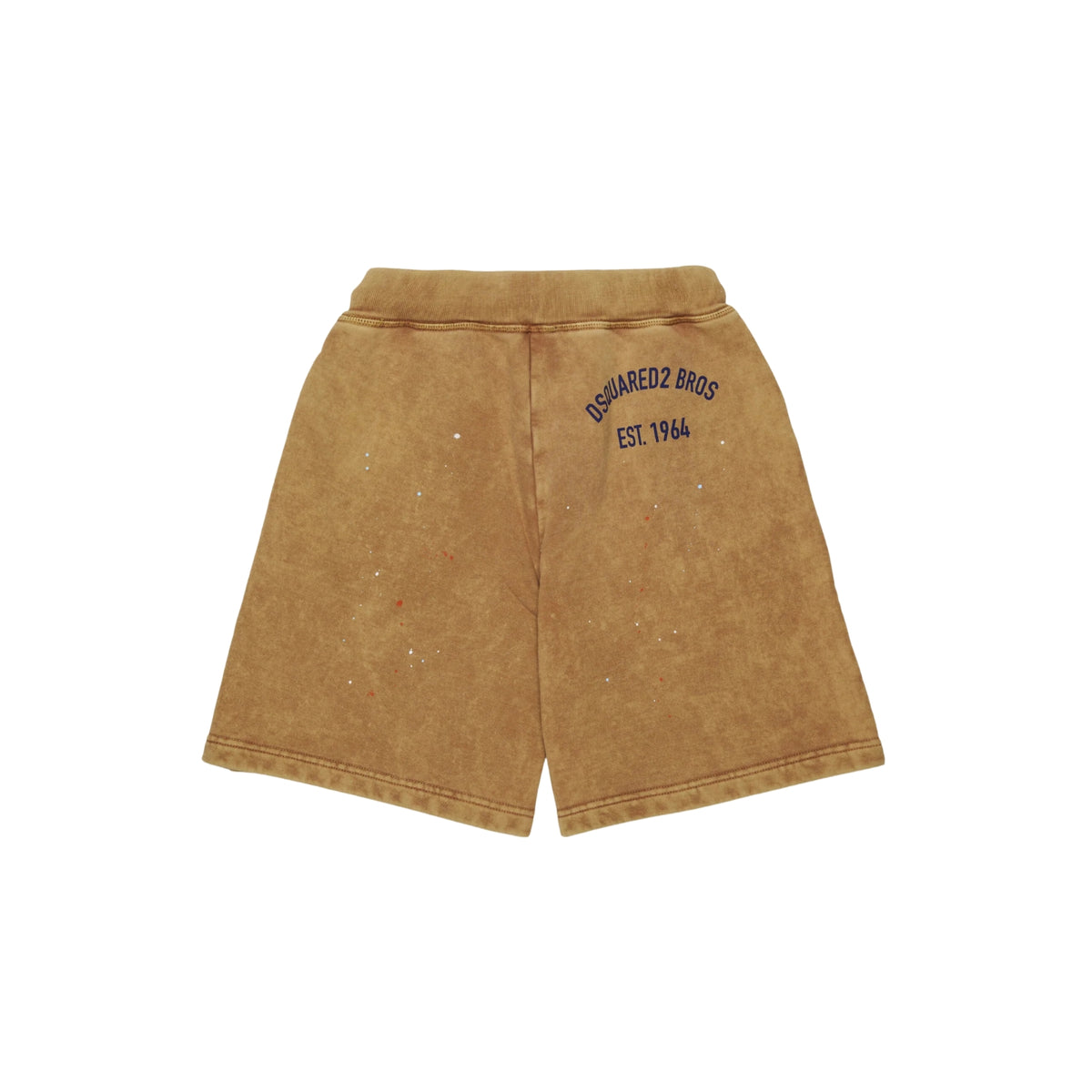 Shorts in felpa effetto vernice - Beige