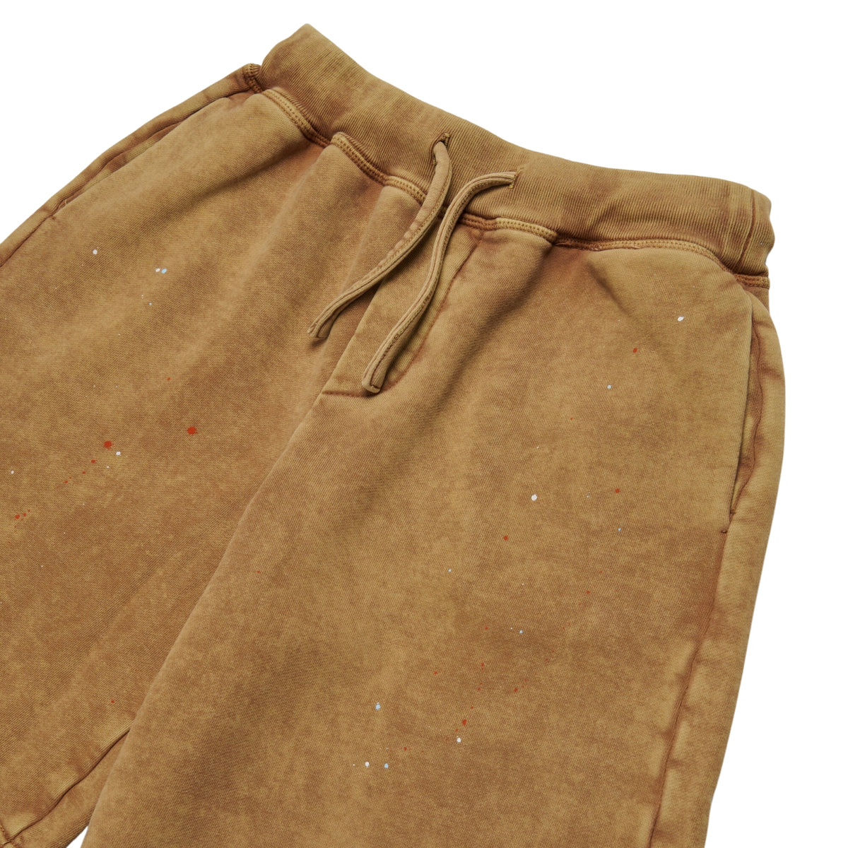 Shorts in felpa effetto vernice - Beige