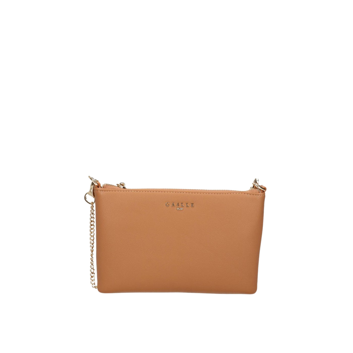 Mini pochette essential con tracolla a catena - Caramello