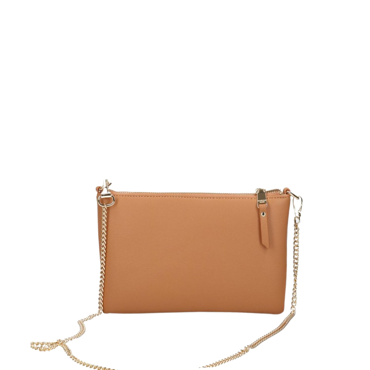 Mini pochette essential con tracolla a catena - Caramello