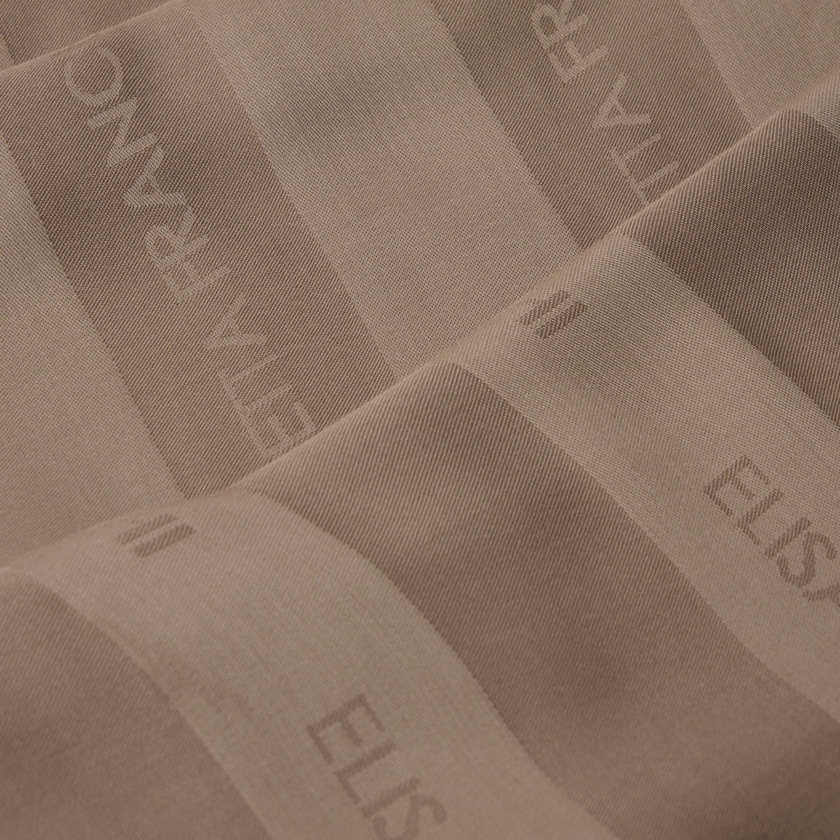Foulard rettangolare a righe con logo - Argilla