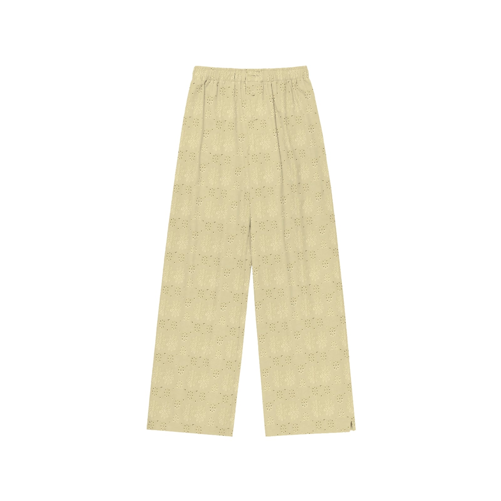 Pantaloni Inez in sangallo giallo