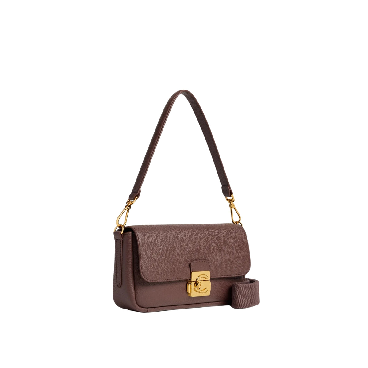 Borsa in pelle bottalata con chiusura distintiva - Berry