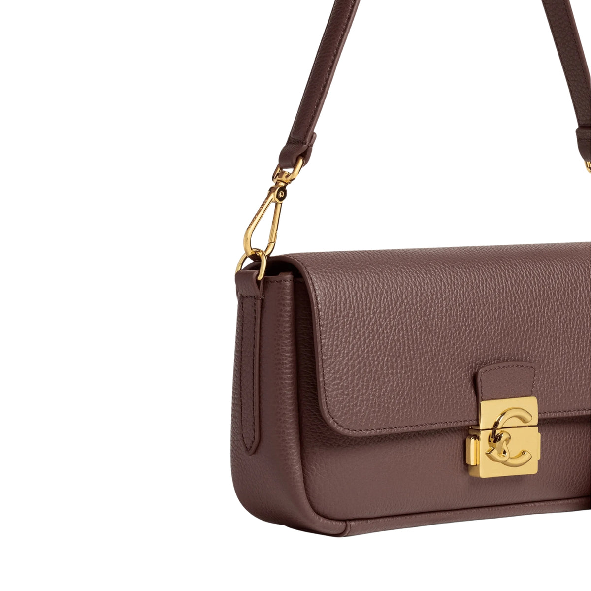 Borsa in pelle bottalata con chiusura distintiva - Berry