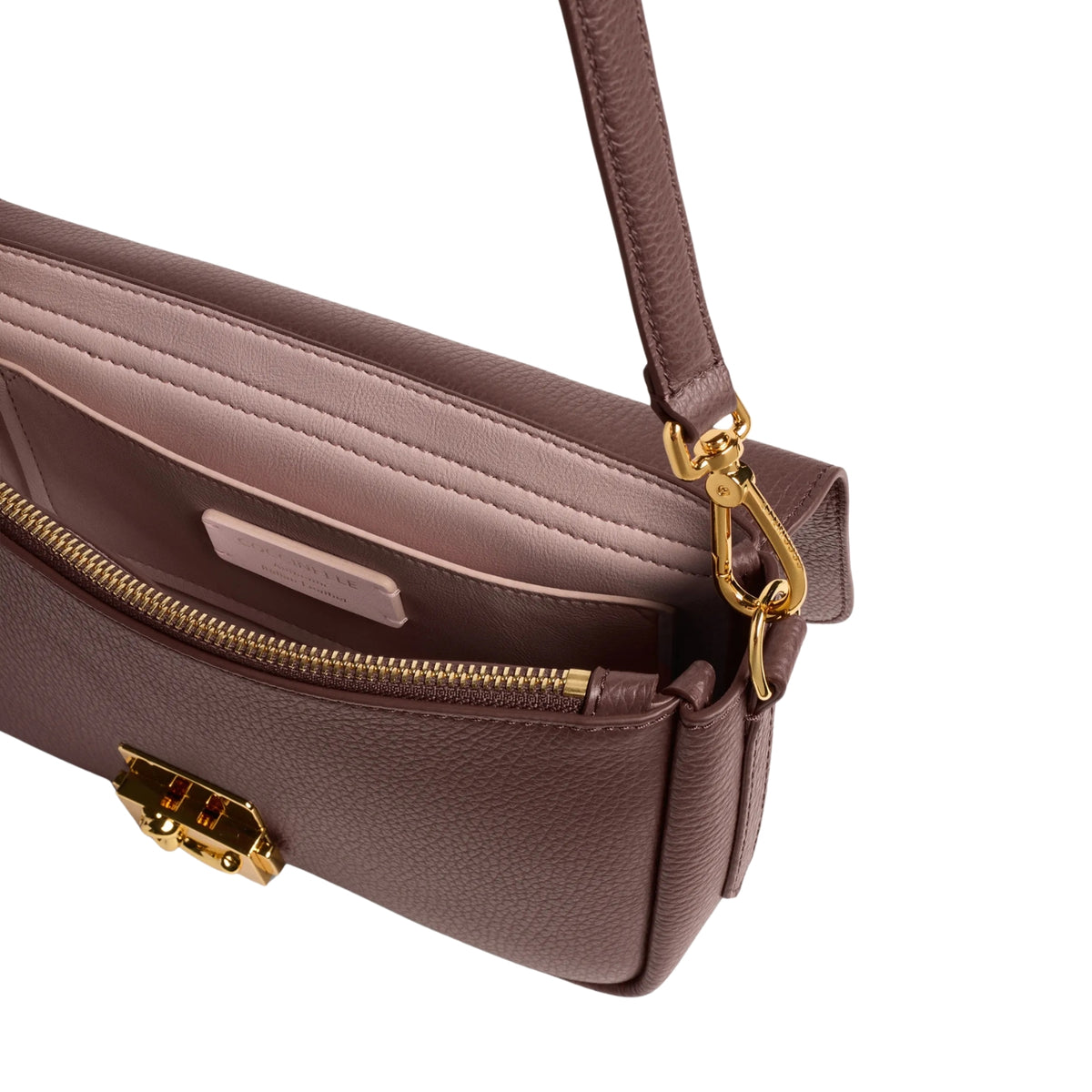 Borsa in pelle bottalata con chiusura distintiva - Berry