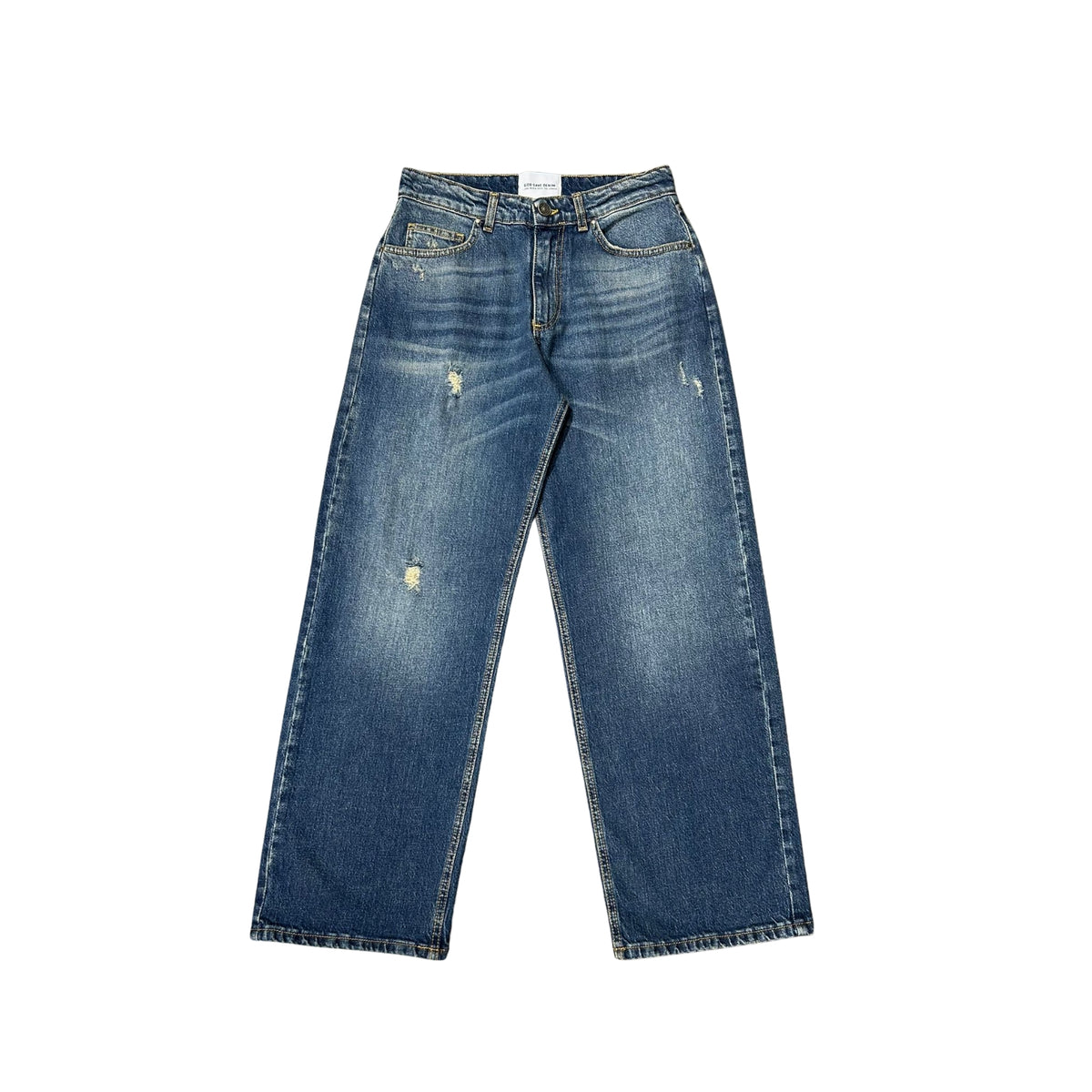 Jeans Diana dritto con strappi - Denim