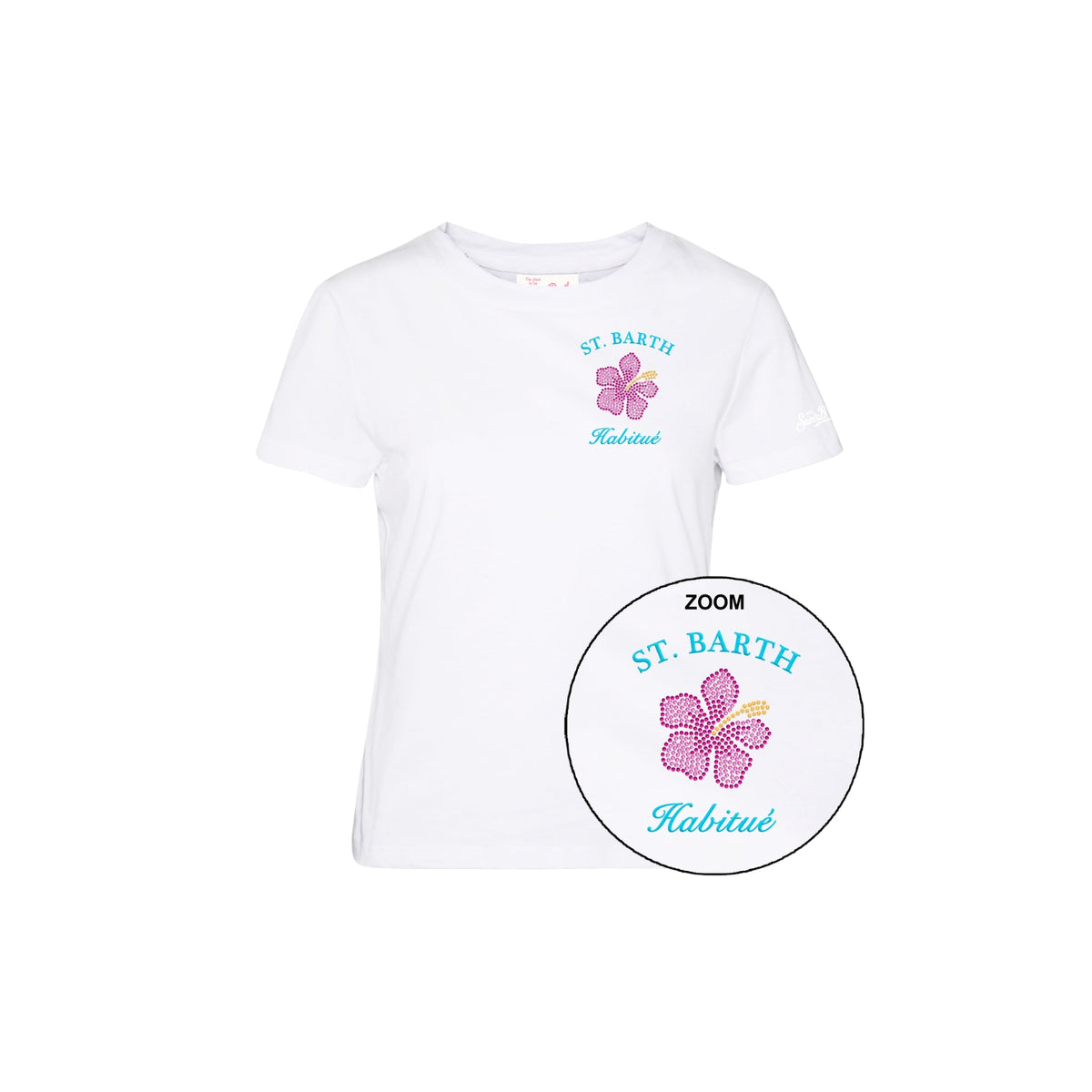T-shirt Emilie con ricamo ironico - Bianco