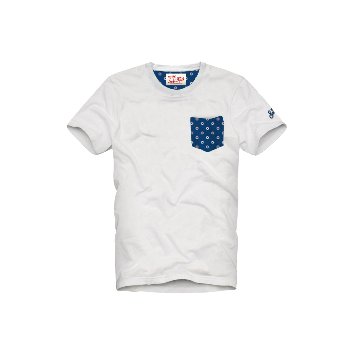 T-shirt Blanche con taschino - Bianco