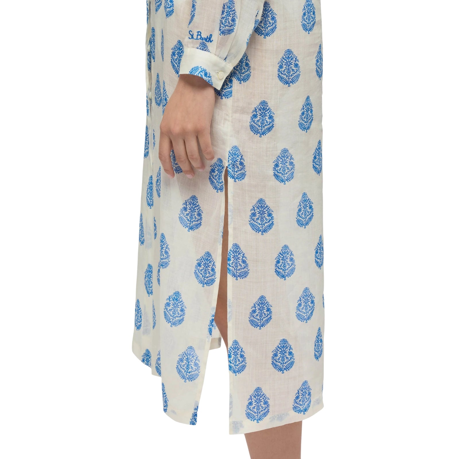 Abito maxi in ramia con stampa paisley Adeline - BAINCO