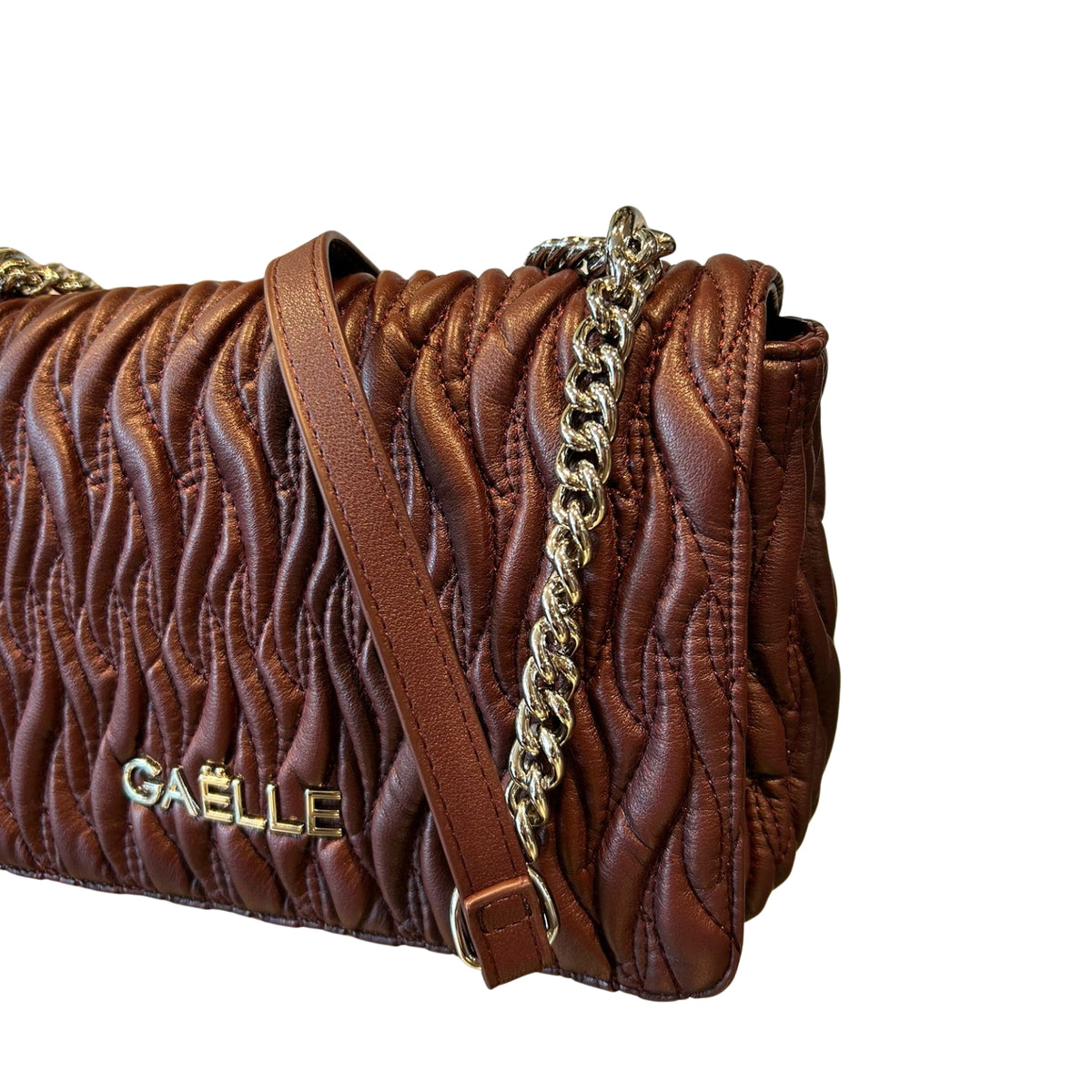 Borsa Shoulder Strap plissé - Mosto