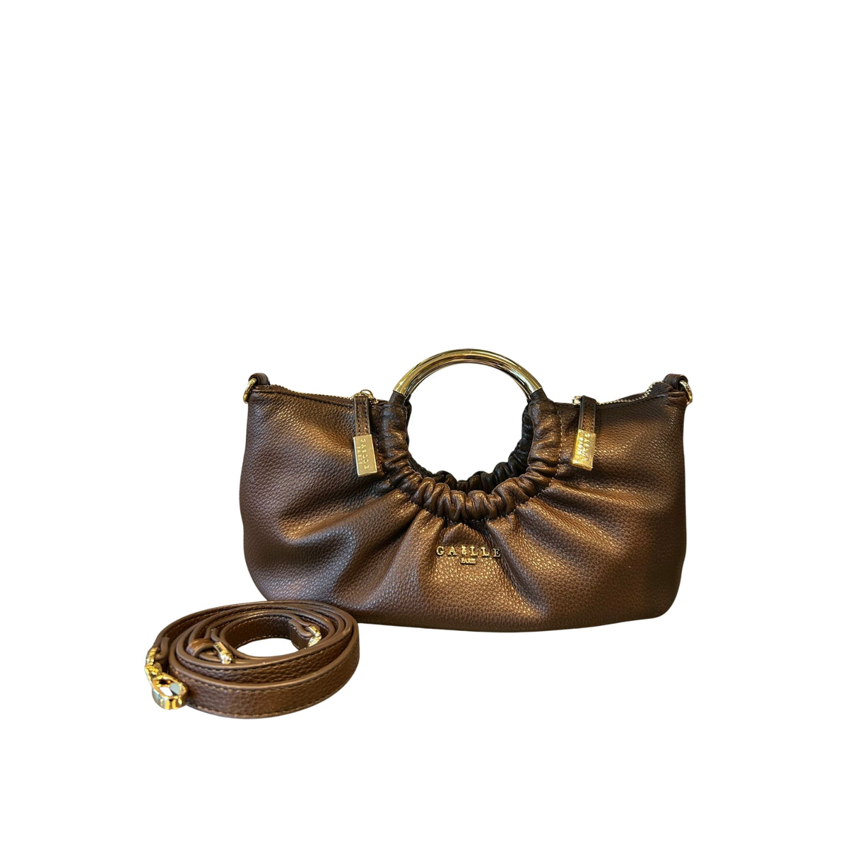 Borsa Hobo con manico ad anello - Moro