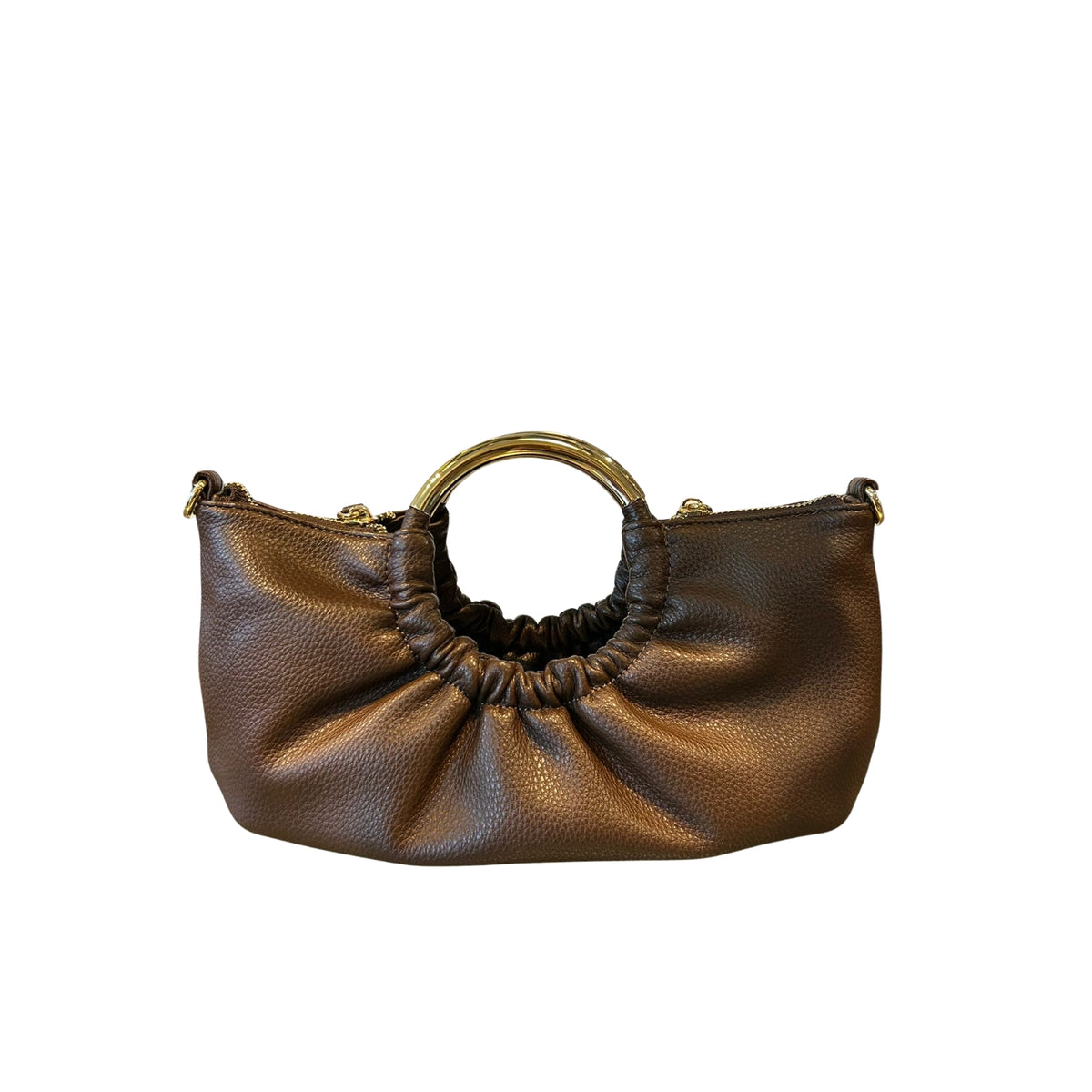 Borsa Hobo con manico ad anello - Moro