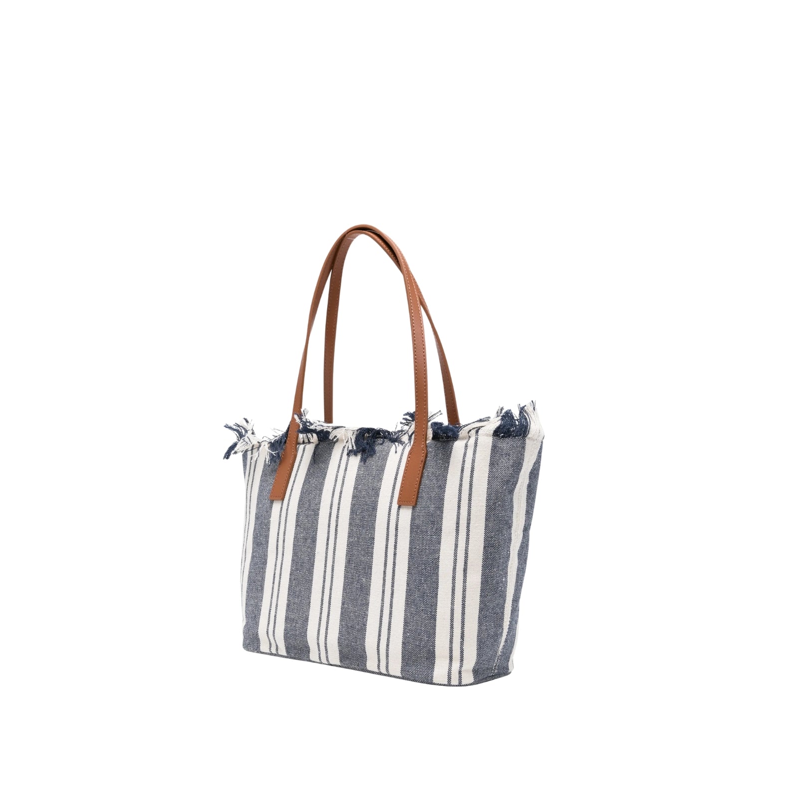 Borsa shopper City medium con frange - RIGA BLU