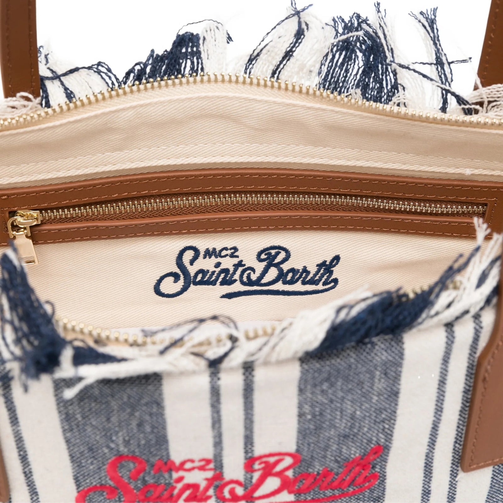 Borsa shopper City medium con frange - RIGA BLU