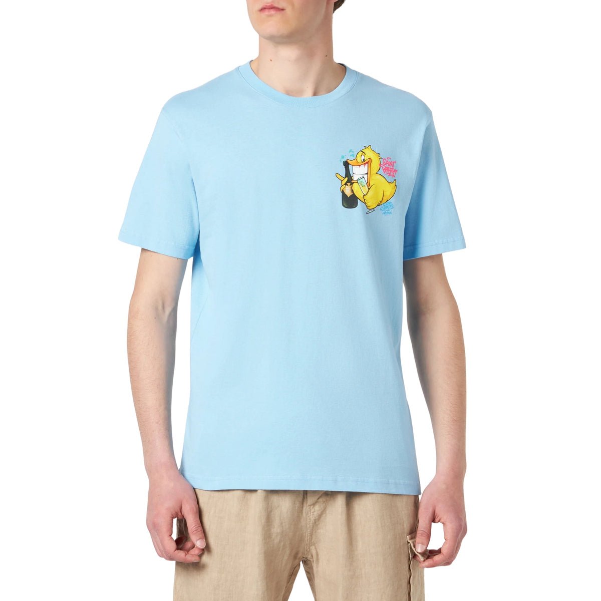 T-shirt Portofino edizione Crypto Puppets stampa duck - Celeste