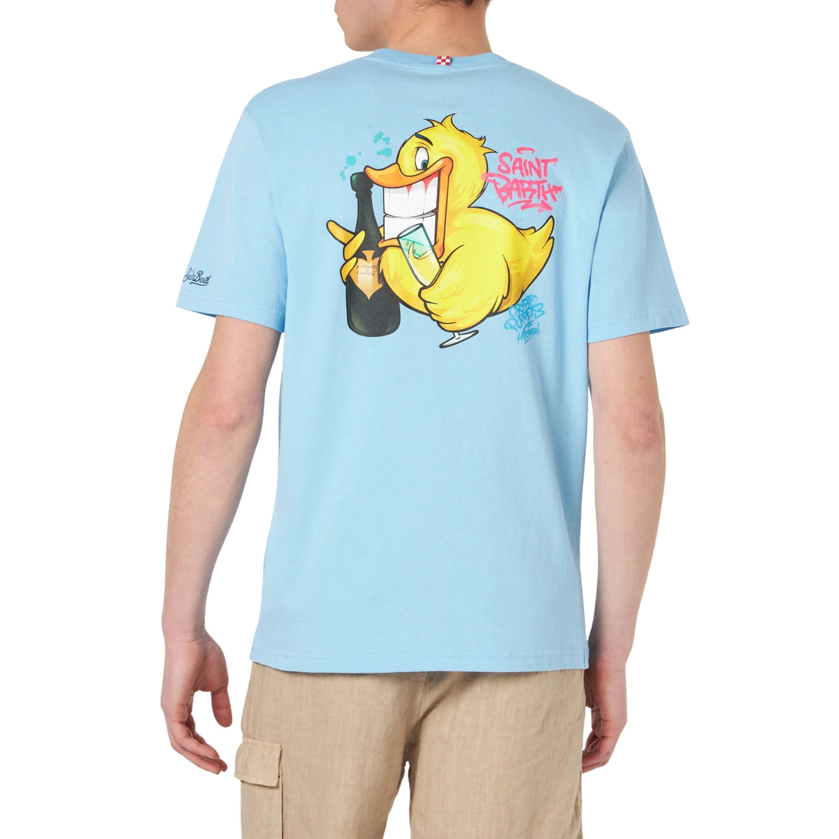 T-shirt Portofino edizione Crypto Puppets stampa duck - Celeste
