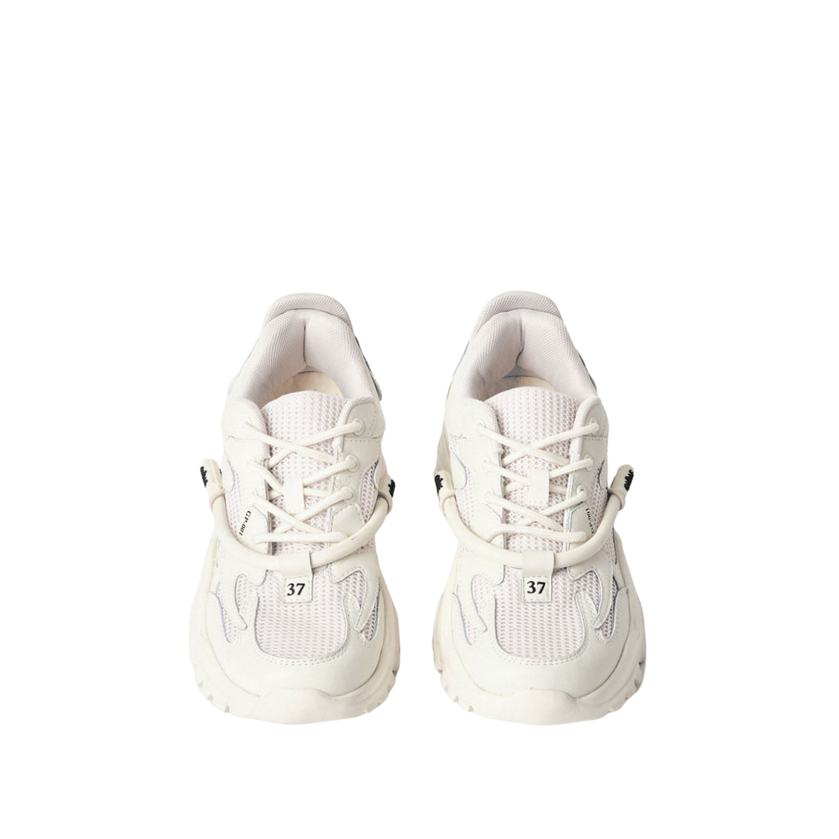 Sneaker Runner in mesh con stopper logato - Bianco