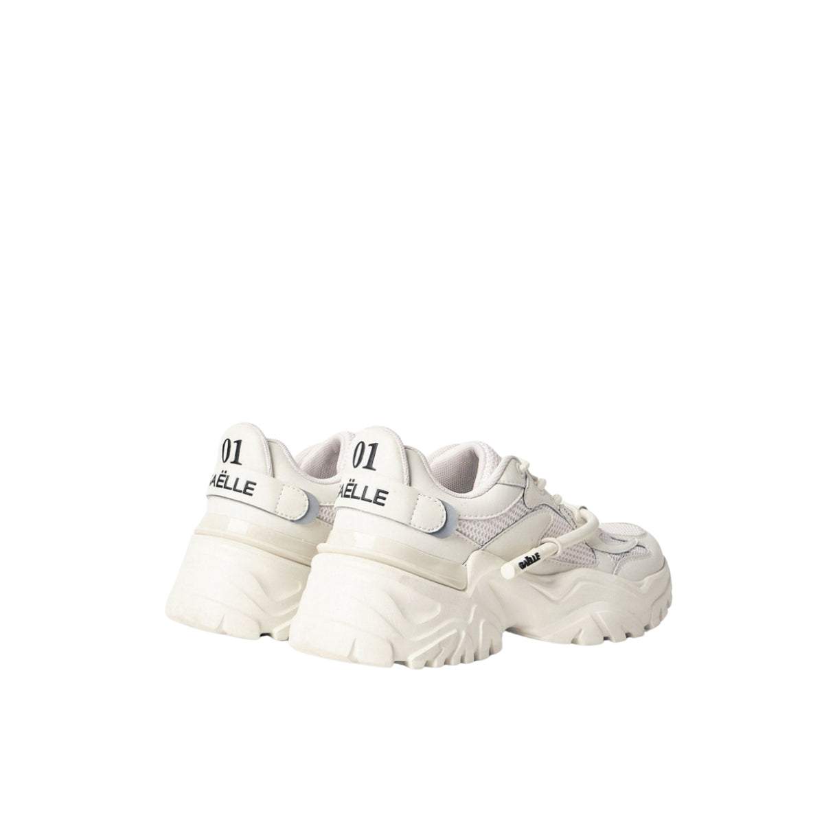 Sneaker Runner in mesh con stopper logato - Bianco