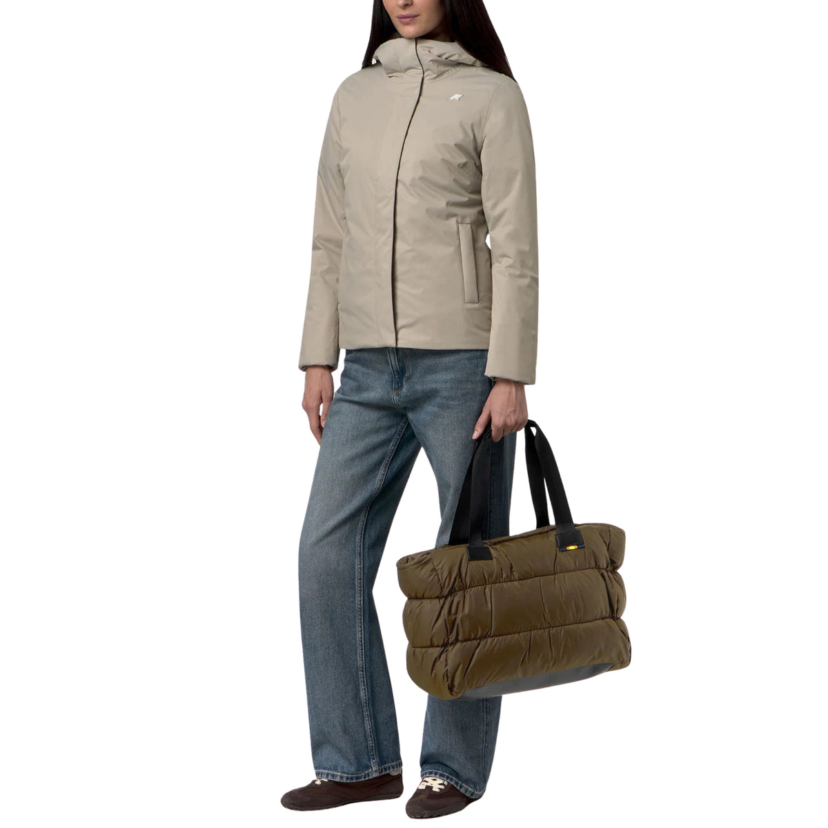 Borsa Matelissea Maxi Ruffle-MARRONE
