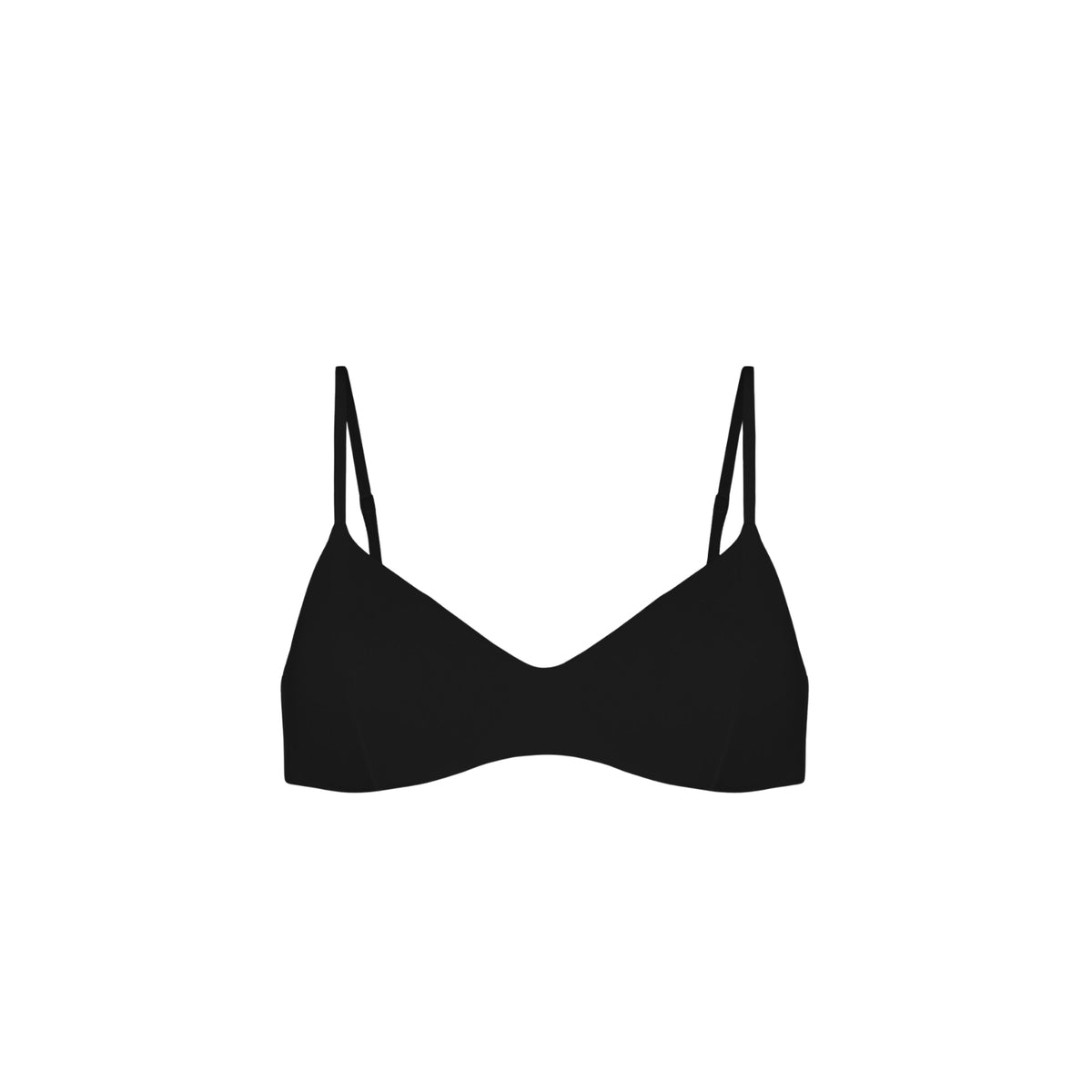Top bikini scollo profondo May - Nero