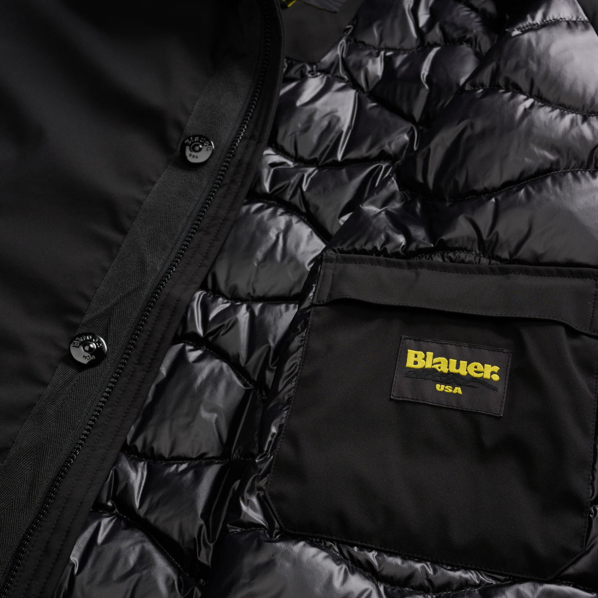 Parka Chester in neoprene idrorepellente - Nero