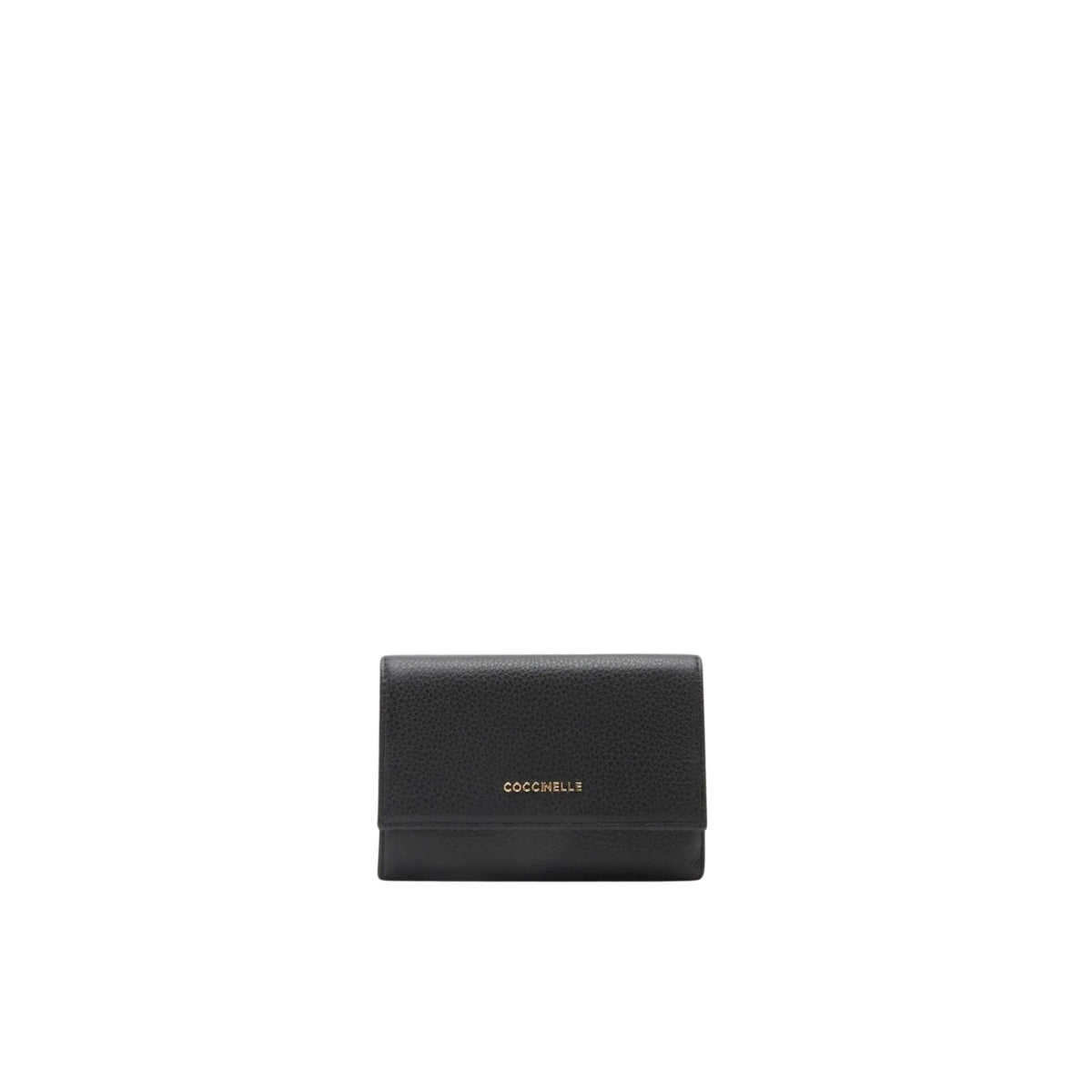 Portafoglio con patta linea Metallic - Nero
