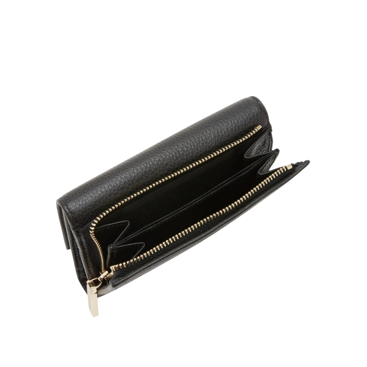 Portafoglio con patta linea Metallic - Nero