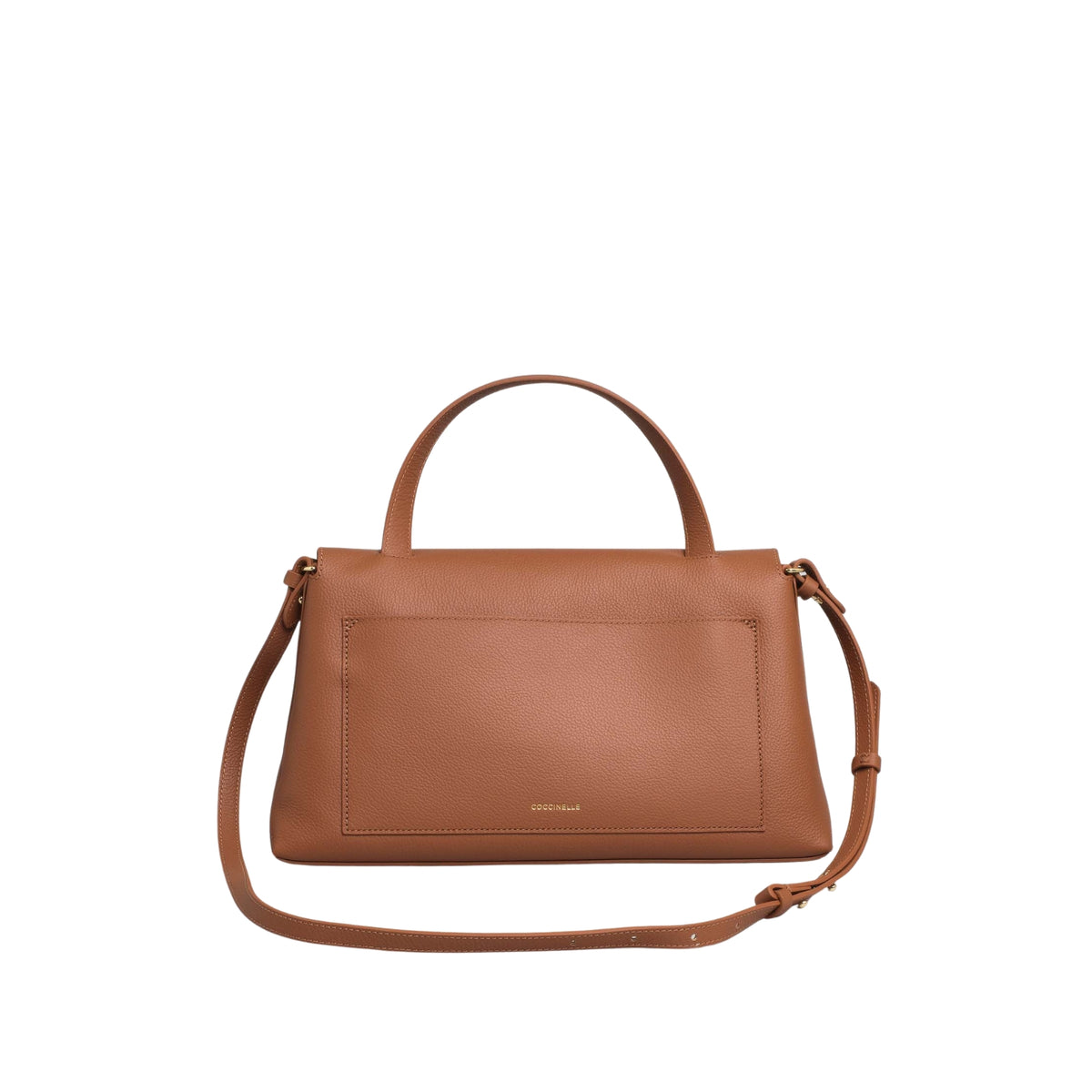 Borsa Nikla Medium con patta e girello - Cognac