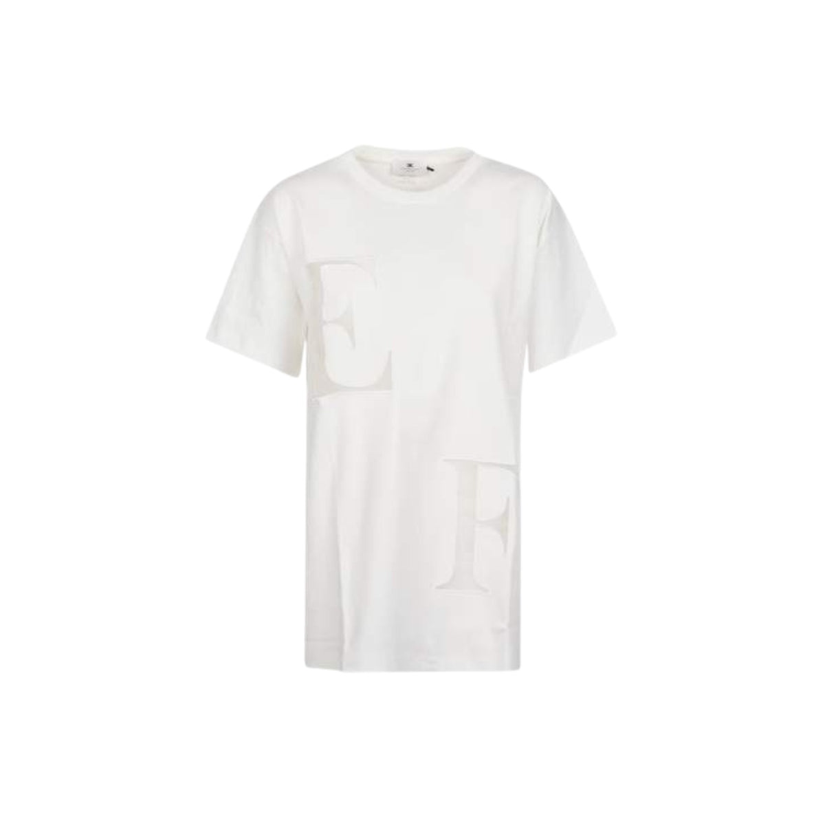 T-shirt girocollo relaxed fit con lettering - Gesso