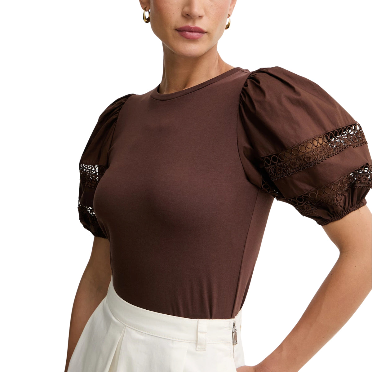 T-shirt Twinset taglio classico - Caffè