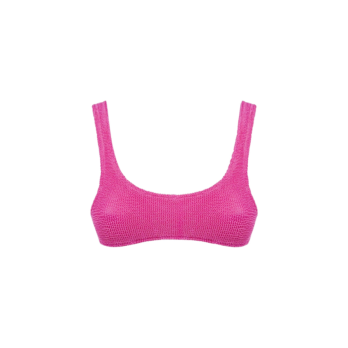 Top bikini Naima in tessuto crinkle - Rosa