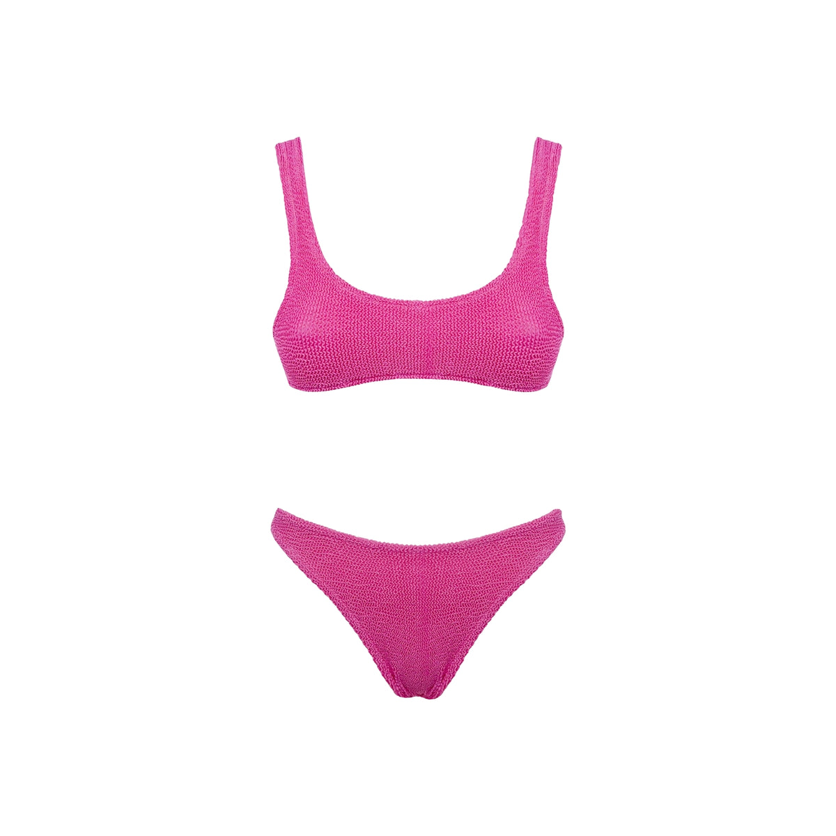 Top bikini Naima in tessuto crinkle - Rosa