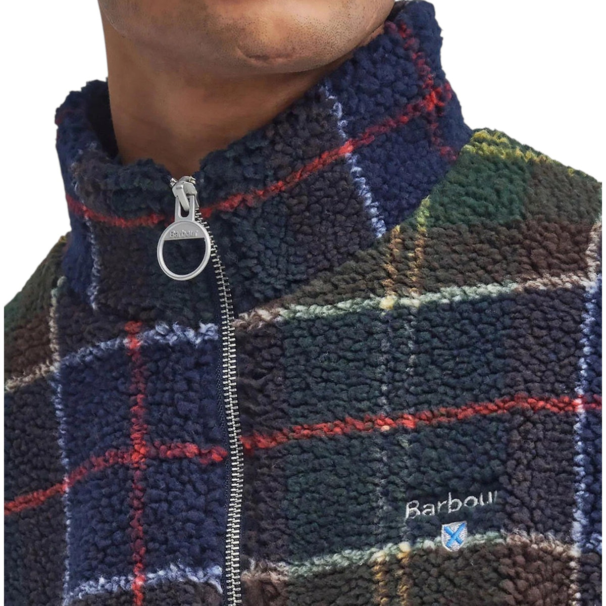 Giubbino Barbour Tartan Fleece in pile