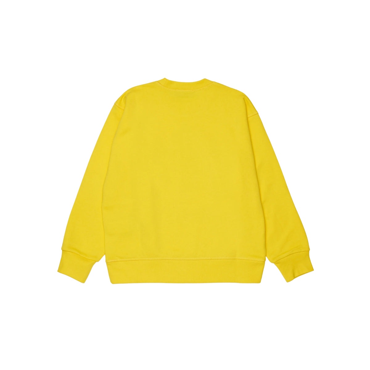Felpa girocollo con logo e foglia d'acero - Giallo