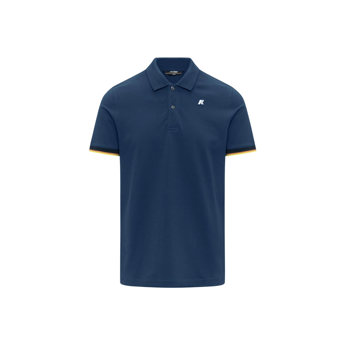 Polo Vincent in piquet di cotone stretch - Blu
