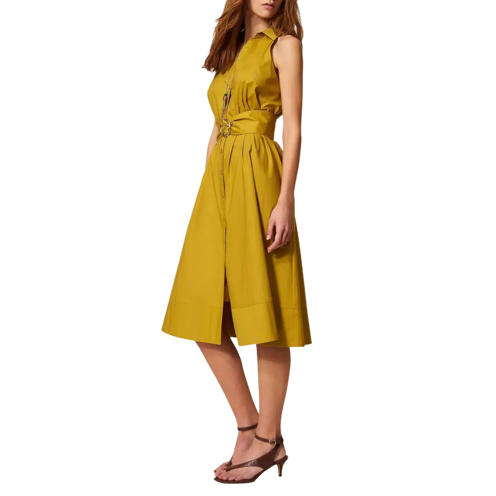 Abito longuette in popeline