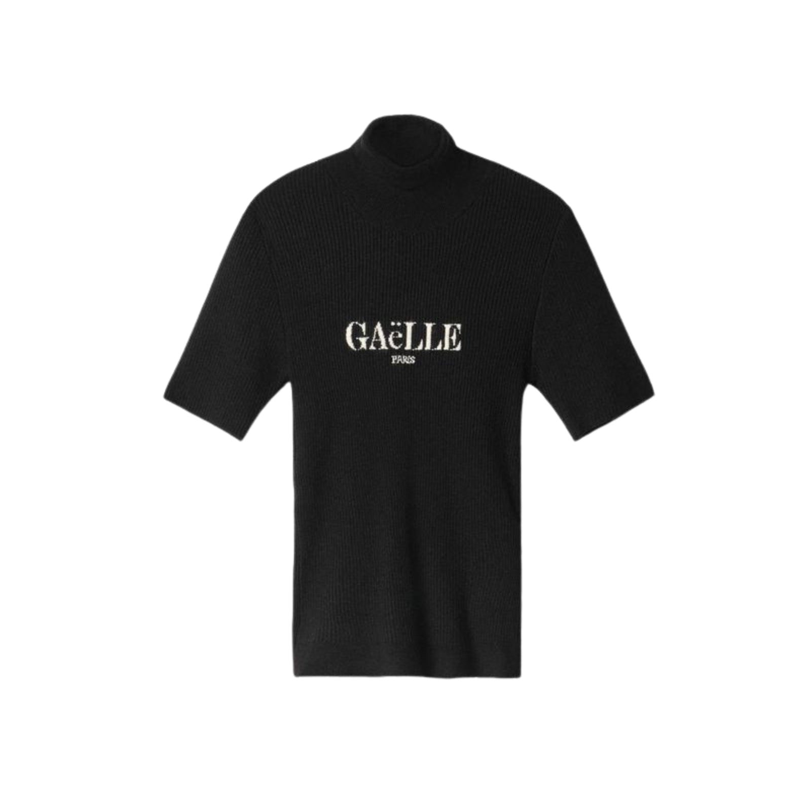 Pullover in maglia a mezze maniche - NERO