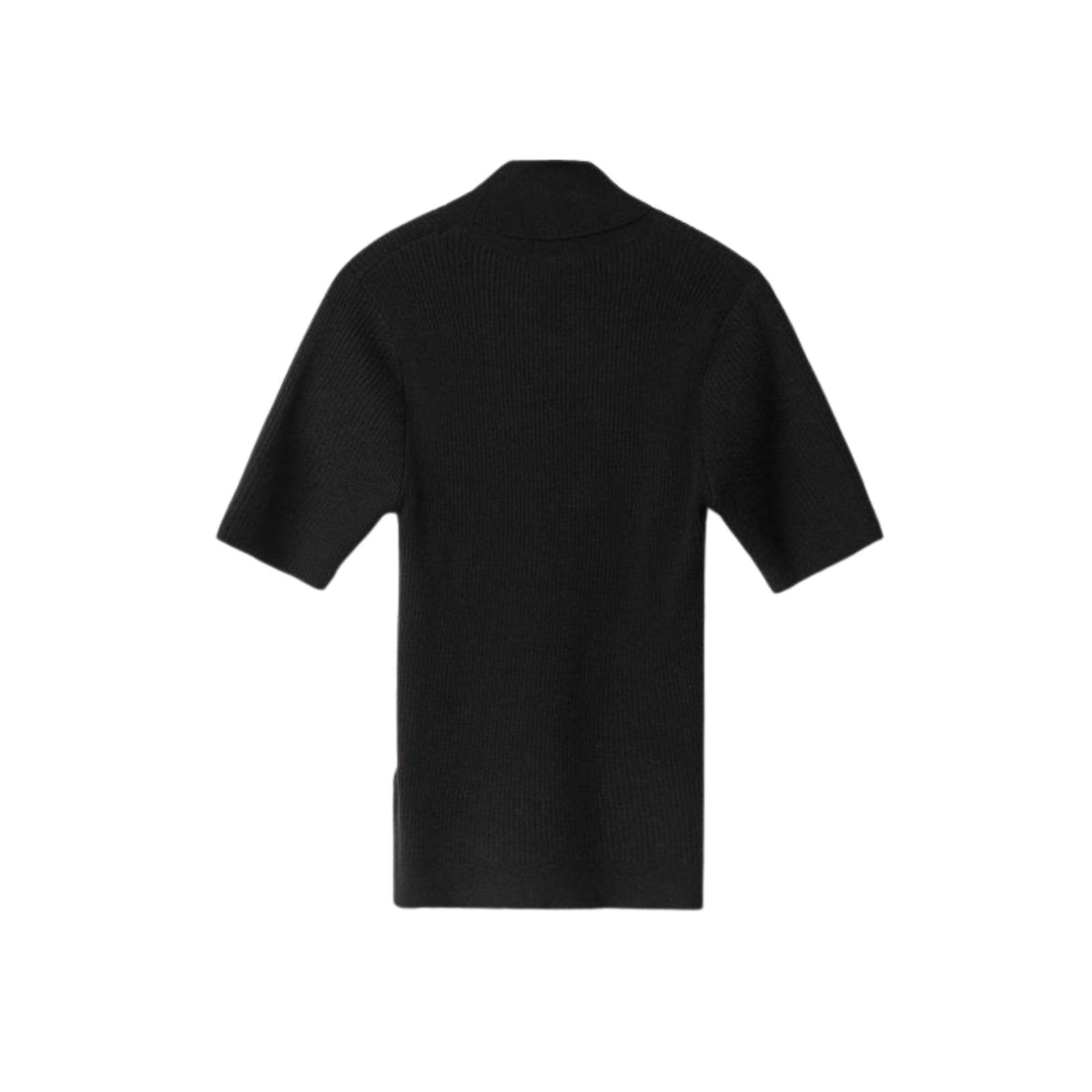 Pullover in maglia a mezze maniche - NERO