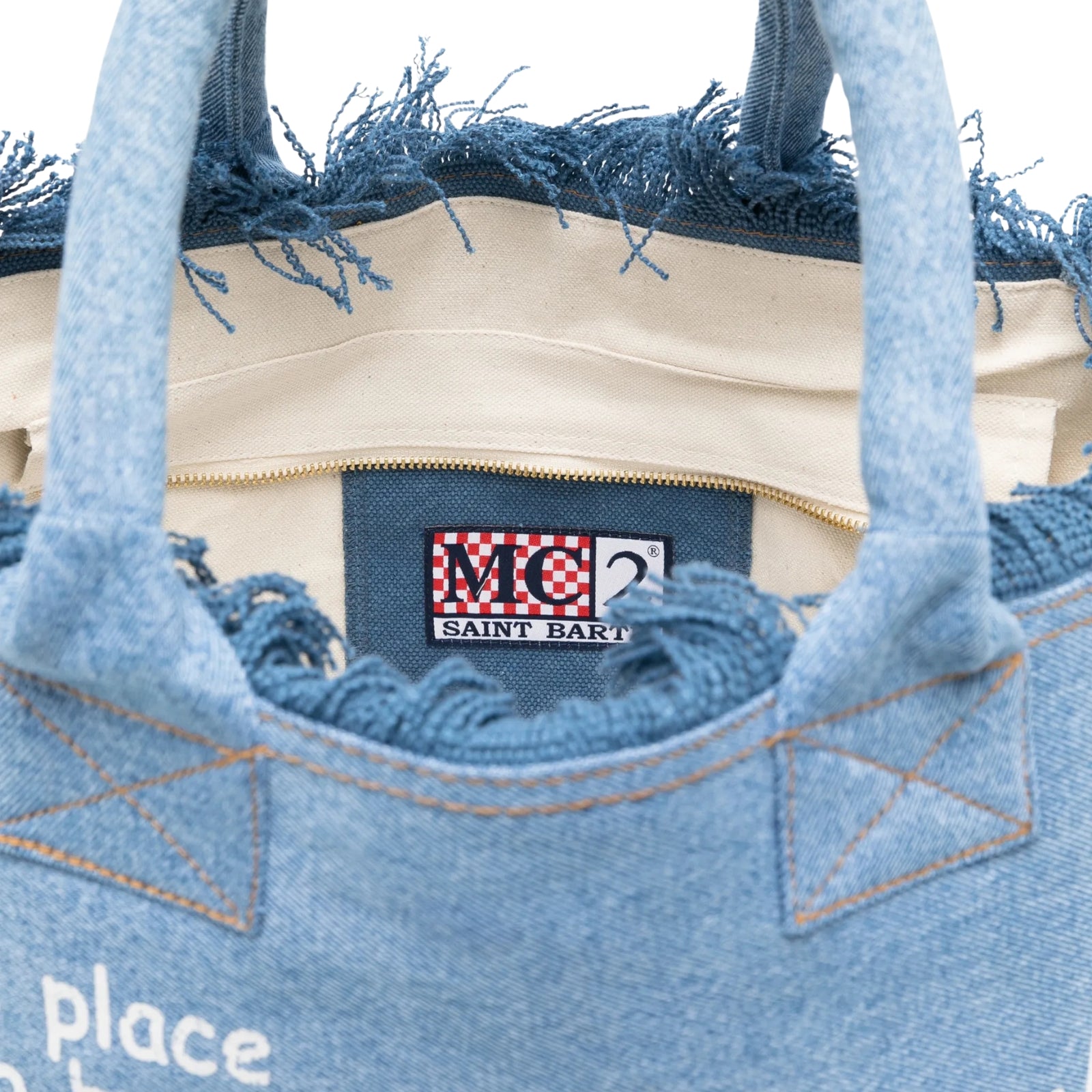Borsa a spalla Vanity in canvas di cotone - DENIM