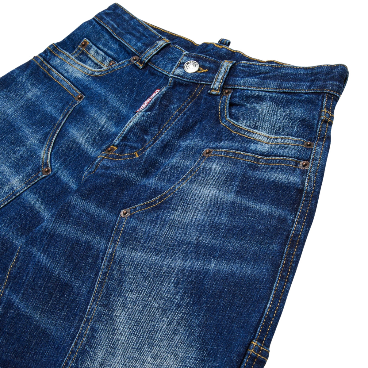 Shorts in denim effetto vissuto - Denim