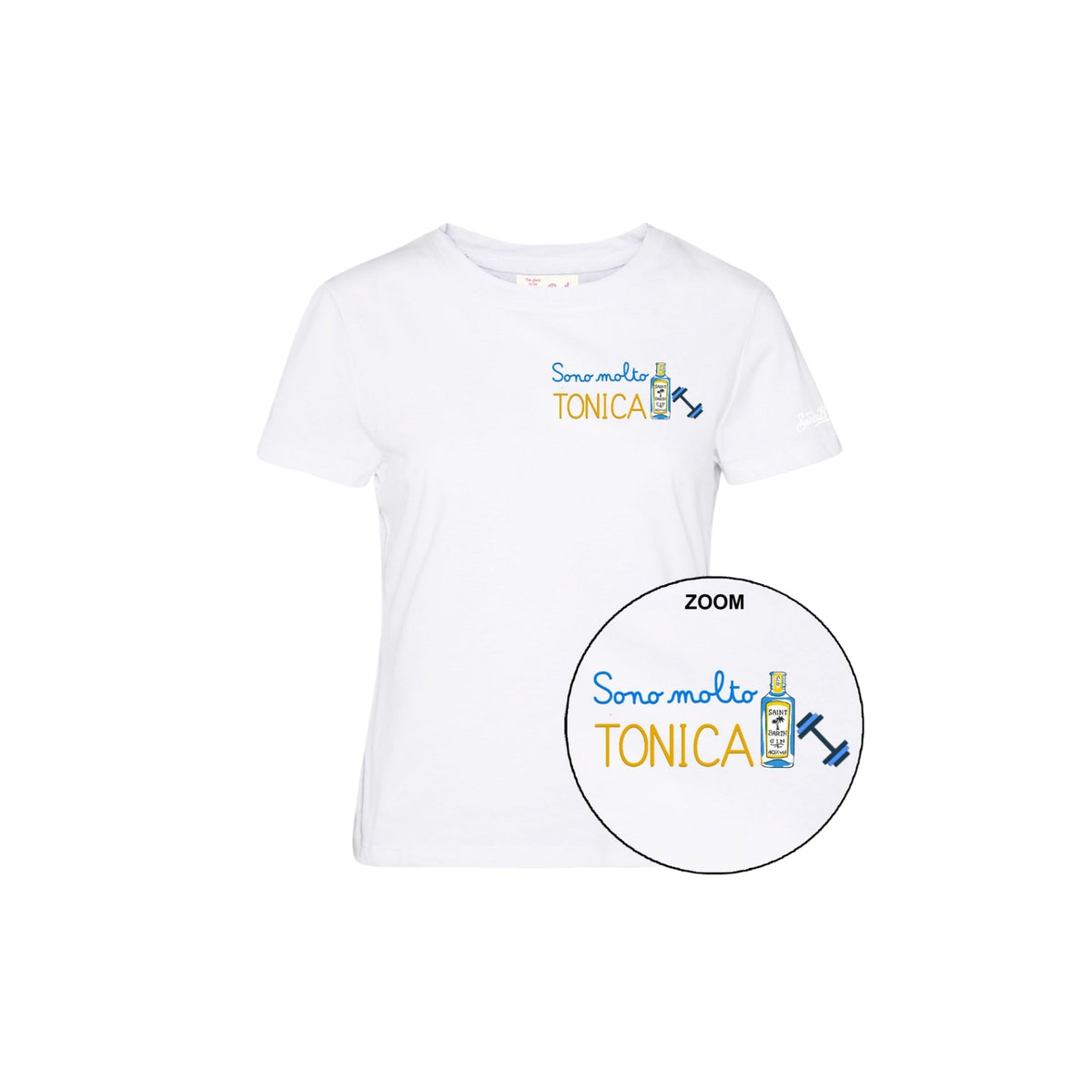 T-shirt Emilie con ricamo ironico - Bianco