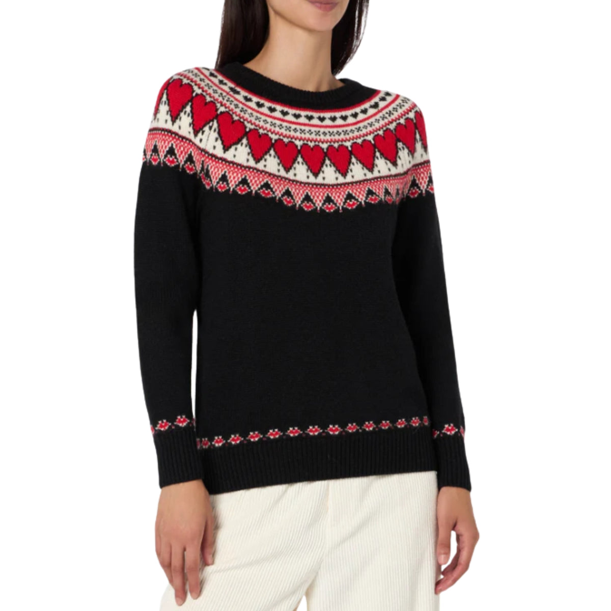 Maglione New Queen Nordic jacquard - Nero