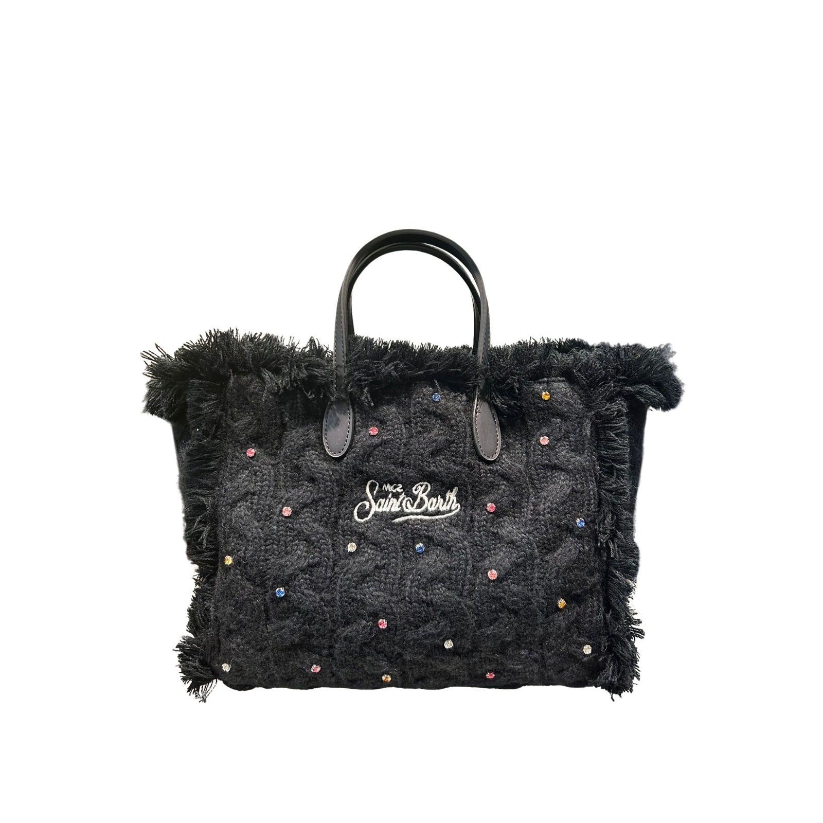 MC2 BORSA COLETTE TRECCE NERE CON STRASS