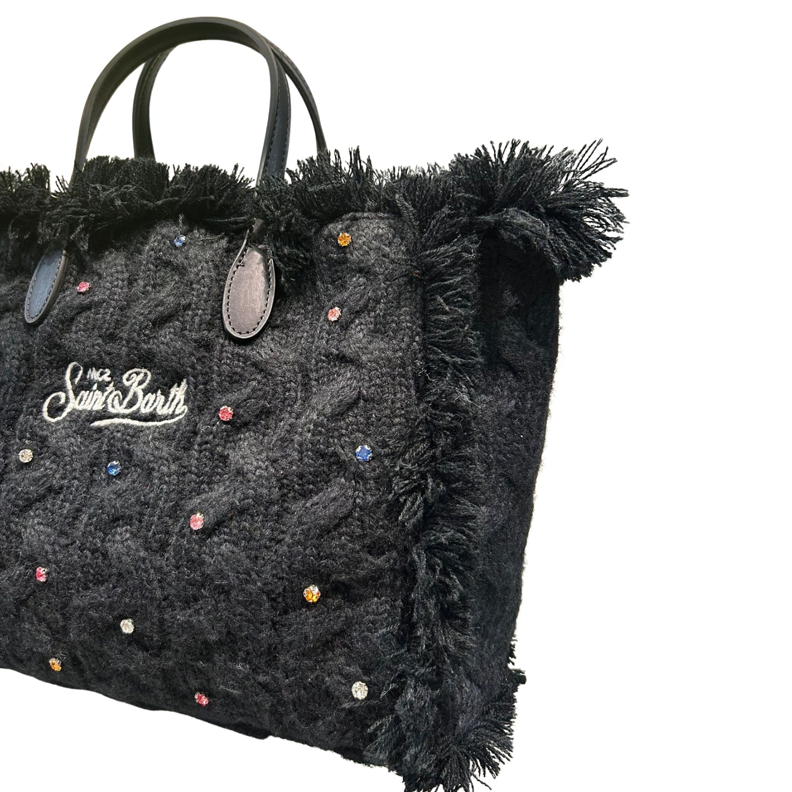 MC2 BORSA COLETTE TRECCE NERE CON STRASS