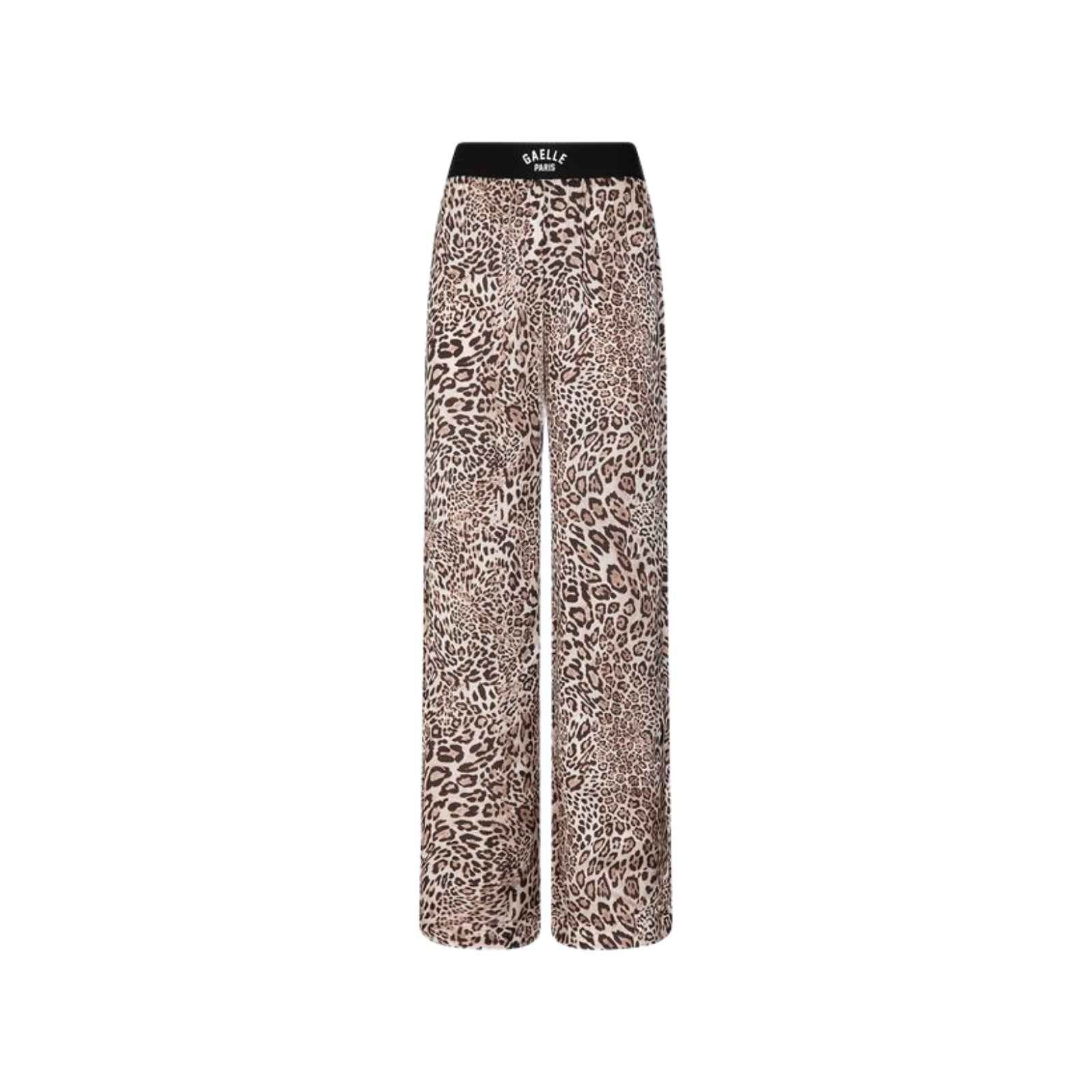 Pantalone morbido in raso maculato