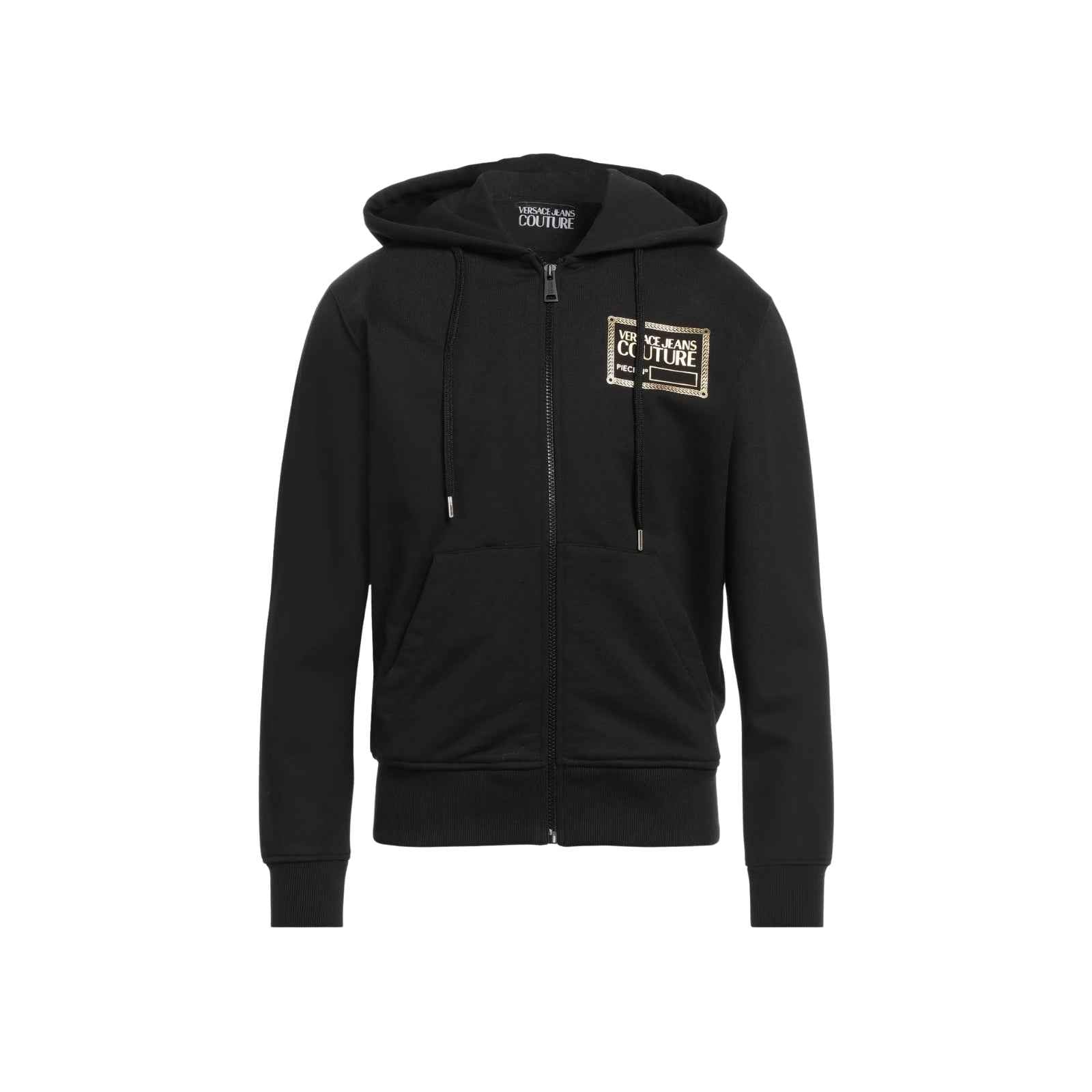 Felpa zip con logo argento