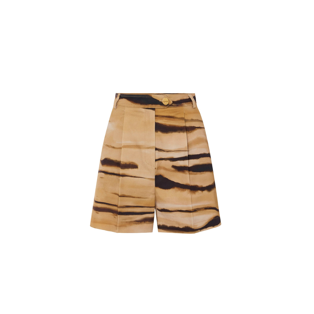 Shorts safari stampa tigre - Cammello